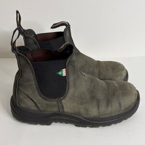 Blundstone Safety Boots AU 7.5 US 8.5 Men 10.5 Womens Rustic Black Safety 181